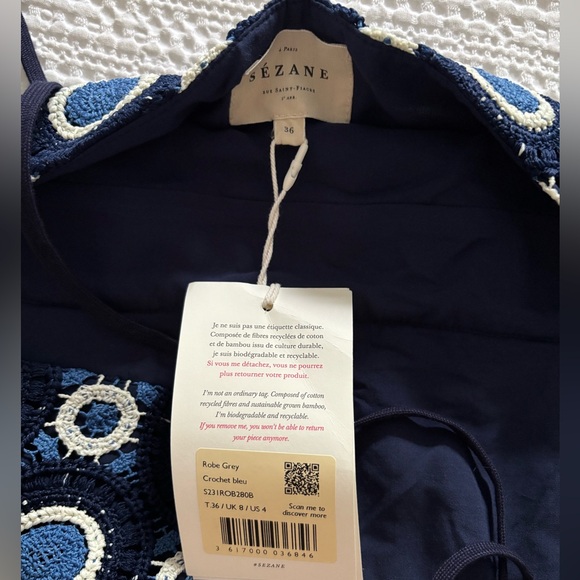 NWT Sezane Grey Midi dress, size 4 - Picture 9 of 12